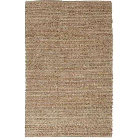 JAIPUR RUGS Naturals Solid Pattern Cotton- Jute Taupe-Ivory Rug - HM01 RUG113803